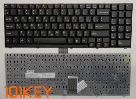 Клавиатура для ноутбука DNS Clevo D700, D900, D27, D470, M590, D70, MP-03753SU-4305L; RoverBook Voyager V750WH, V751L, DNS 0116103 черная