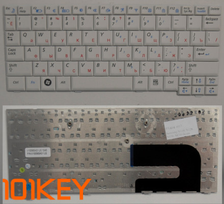 Клавиатура для ноутбука Samsung N110, N128, N130, NC10 белая
