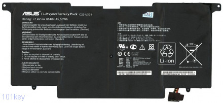 Аккумуляторная батарея Asus C22-UX31 7.4V, 6840mAh для ноутбуков Asus UX31, UX310UA, UX310UQ