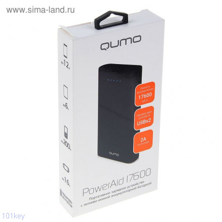 Внешний аккумулятор Qumo PowerAid 17600