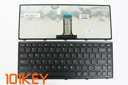 Клавиатура для ноутбука Lenovo IdeaPad G400S черная, рамка черная