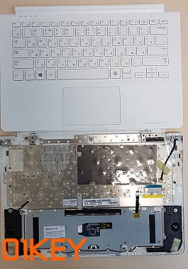Клавиатура для ноутбука Samsung NP905S3G, NP905S3G-K04CN, 905S3G, 905S3G-K04 белая, верхняя панель в сборе