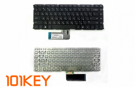 Клавиатура для ноутбука HP ENVY Ultrabook 6-1000 черная, без рамки