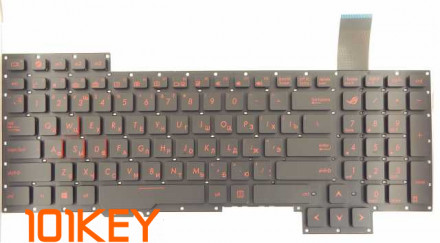 Клавиатура для ноутбука Asus G751, G751JL, G751JM, G751JT, G751JY без рамки, под подсветку