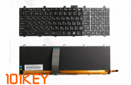Клавиатура для ноутбука MSI GE60, GT60, GE70, GT70, GT780, 16F4, 1757, 1762, 16GC черная, с рамкой, с подсветкой