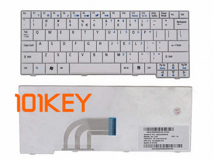 Клавиатура для ноутбука Acer Aspire One A110, A150, D250, ZG5 белая