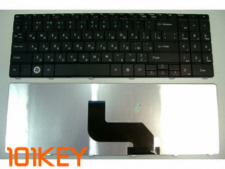 Клавиатура для ноутбука Packard Bell DT85, LJ61, LJ63, LJ65, LJ67, LJ71 / Gateway NV52, NV53, NV54, NV56, NV58 черная