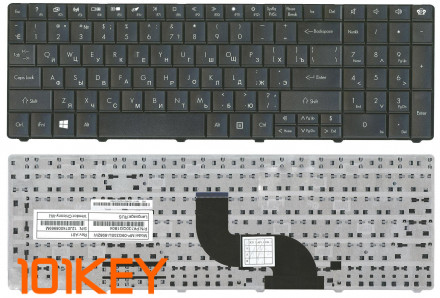 Клавиатура для ноутбука Packard Bell LE11, TE11, LE11BZ, TE11BZ, TE11HC черная