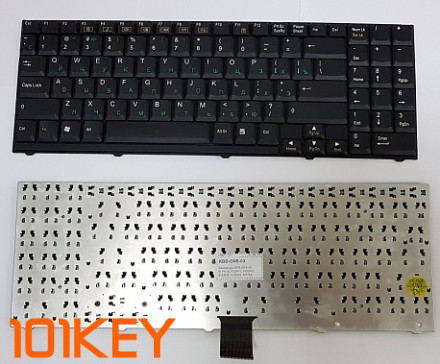 Клавиатура для ноутбука DNS 0117620, M815P, Clevo M710L, M720S, MP-09C36SU-430 черная