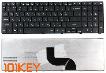 Клавиатура для ноутбука Packard Bell LM81, LM85, TK81, TK85, TM81, TM85 / Gateway NV50 черная