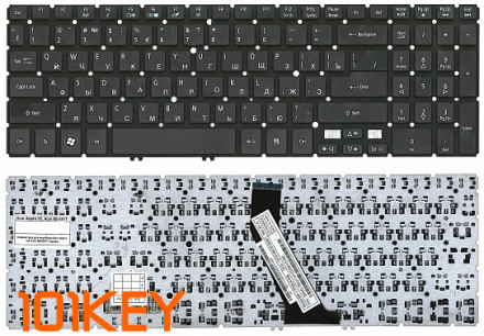 Клавиатура для ноутбука Acer Aspire V5-531, V5-551, V5-552, V5-571, V5-572, V7-581, V7-582, M3-581, M5-581 черная